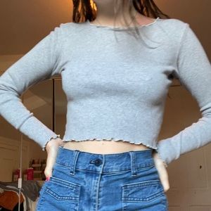 Brandy Melville John Galt Gray Long Sleeve